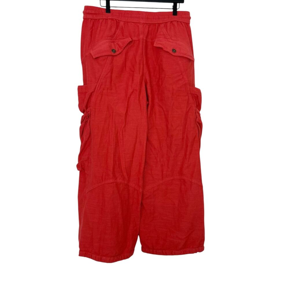 Free People Ashton Pull-On Full-Length Cargo Pants Clay Red XL - Picture 3 of 4